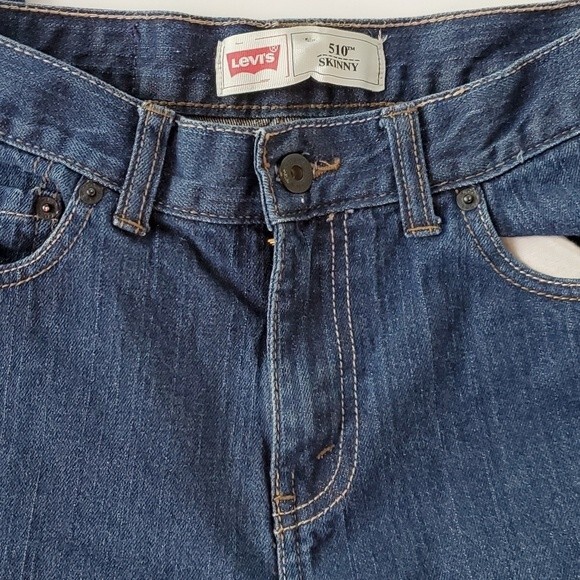 LEVI'S 510 SKINNY JEANS YOUNG MEN'S SIZE 20 30W 30L 99% COTTON - Picture 2 of 5